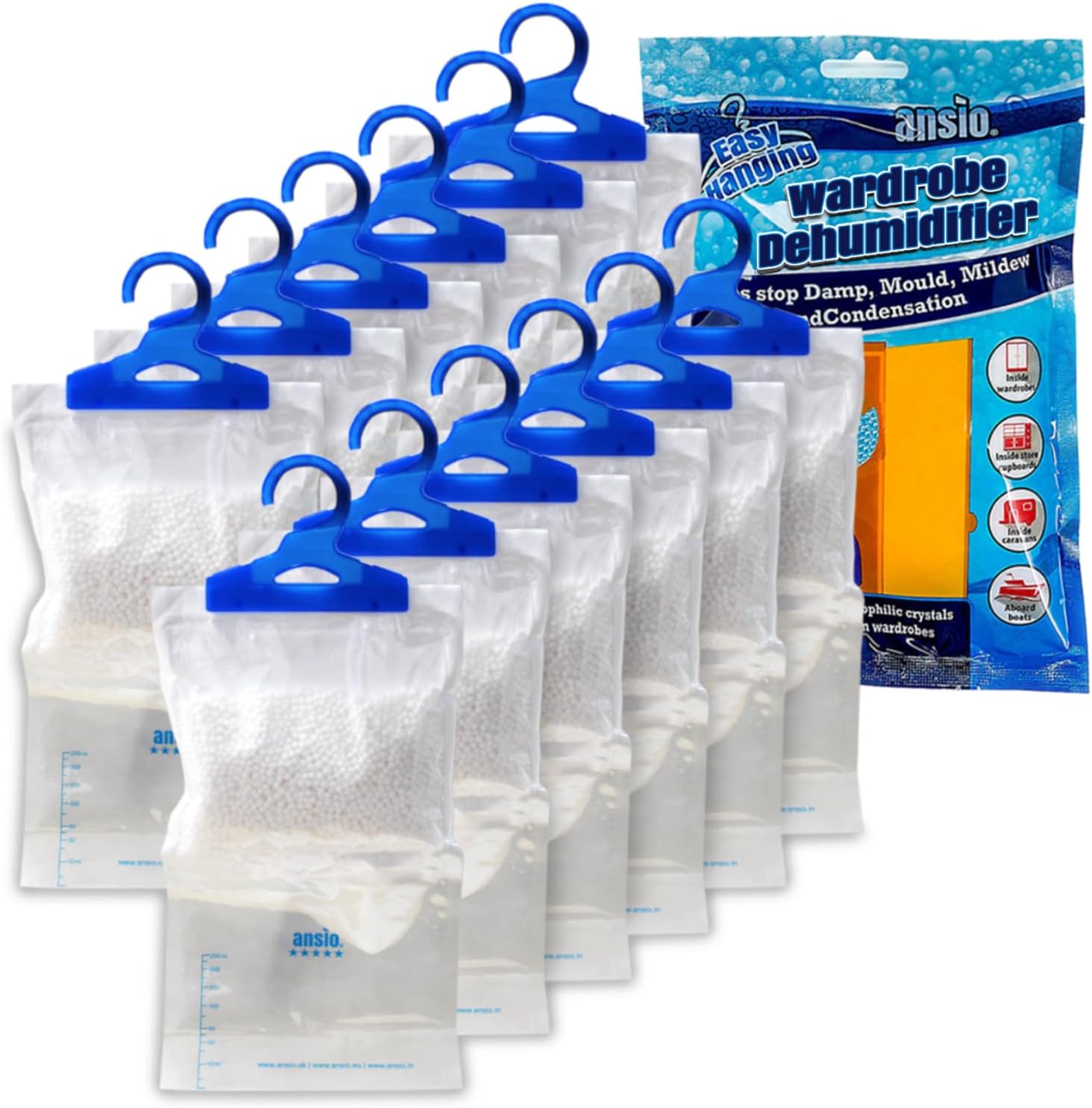 Hanging Wardrobe Dehumidifier Condensation Remover Bags