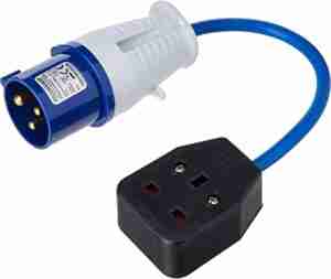 Fly Lead Converter 16A Plug to 13A Socket