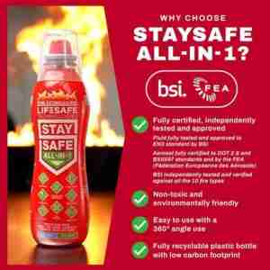 3-Pack Fire Extinguishers For Caravan Motorhome Home for Multiple Fire Types