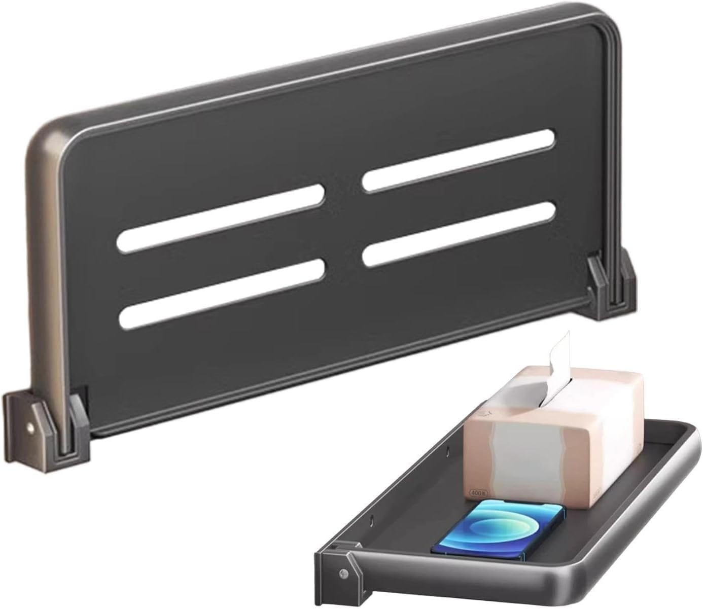 RV Aluminum Fold-Down Wall Shelf - The Camper Accessory for Interior Organization | Space-Efficient Versatile Floating Storage