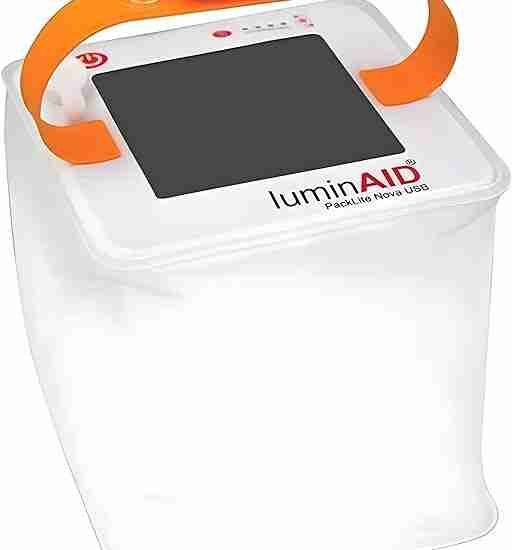 Solar camping light usb collapsible.