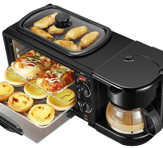 3 in 1 cooker oven coffee maker non stick griddle 4 slice toaster
