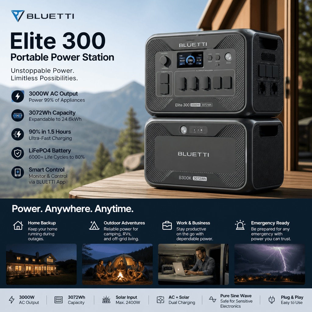 BLUETTI Elite 300 Portable Power Station