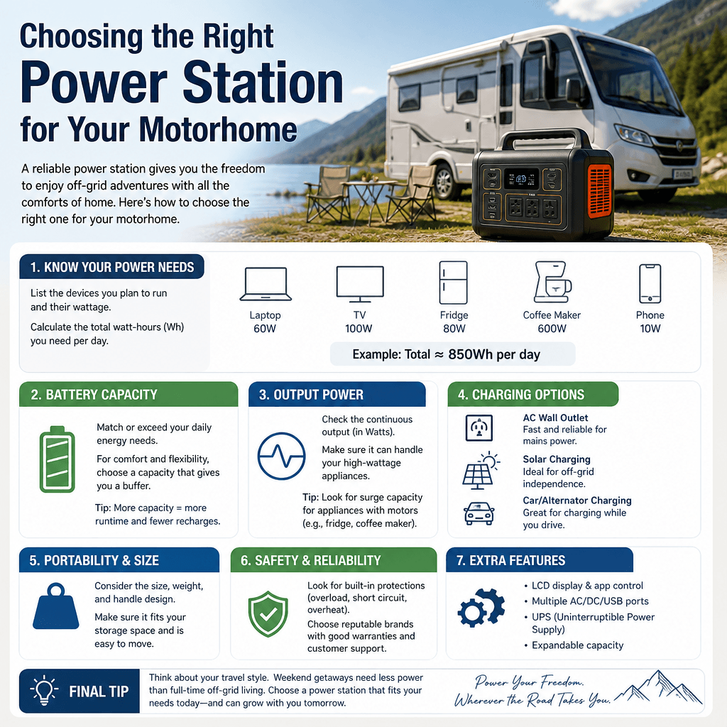 Choosing the Right Power Station for Your Motorhome or Campervan