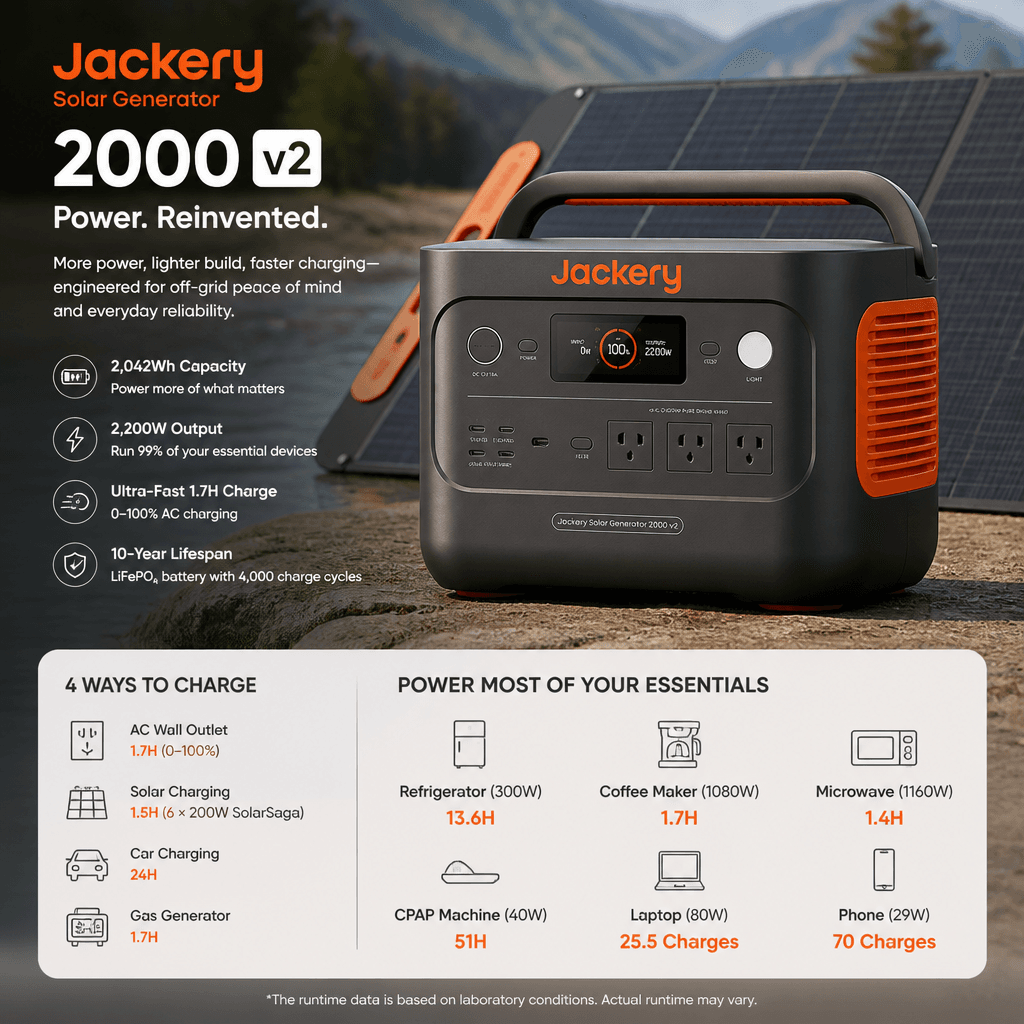 Jackery Solar Generator 2000 v2