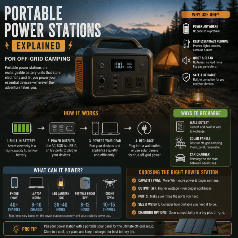 Portable Power Stations Explained for Off-Grid Camping