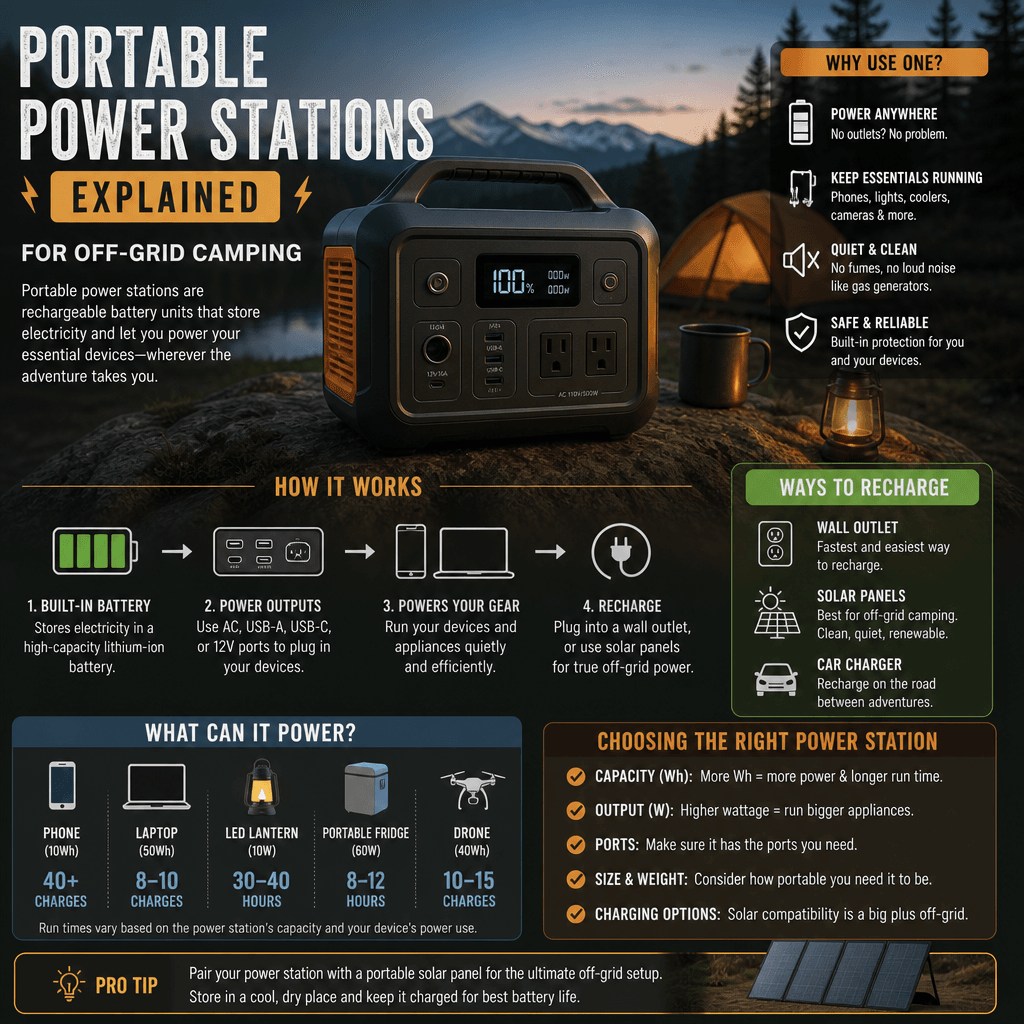 Portable Power Stations Explained for Off-Grid Camping